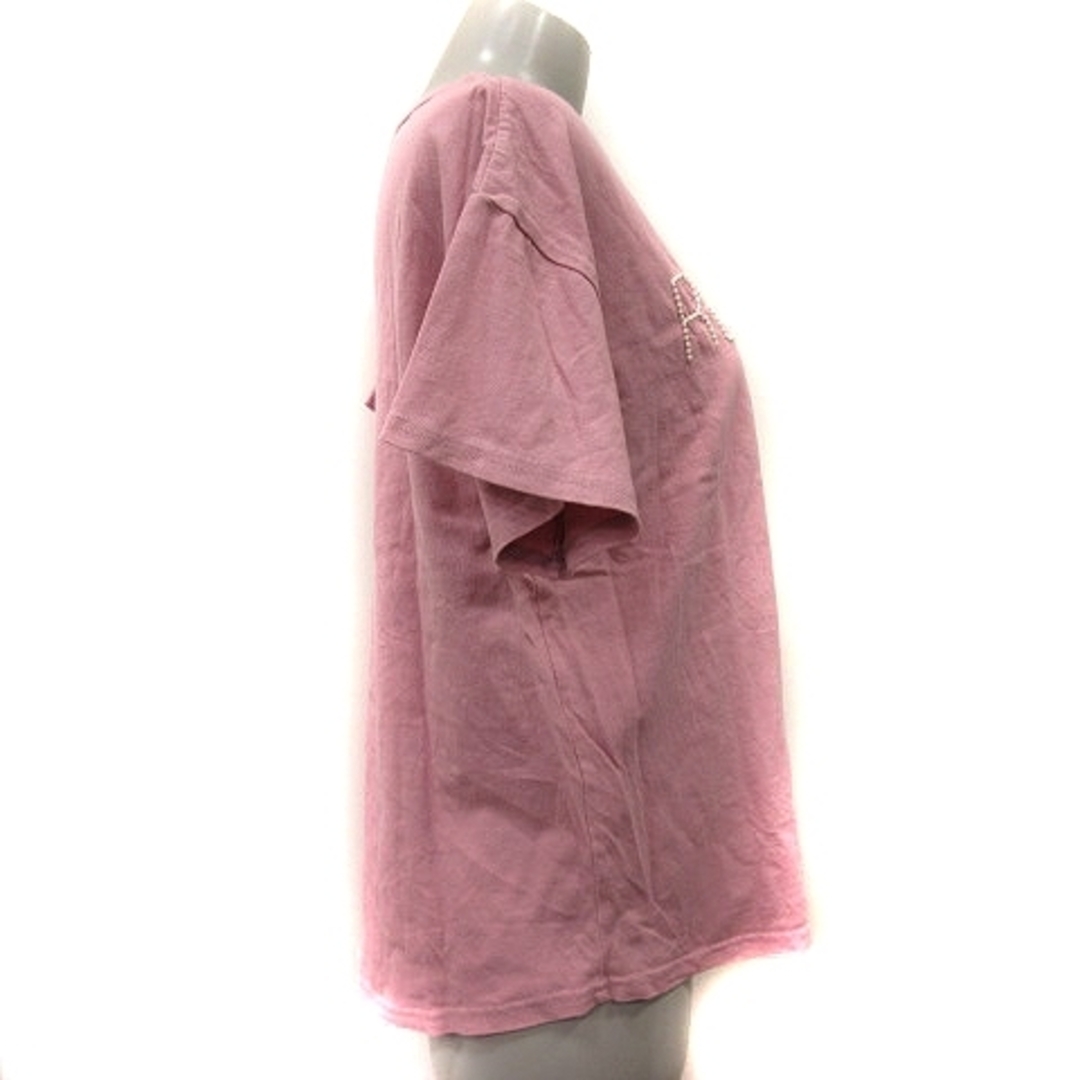 SM2(サマンサモスモス)のサマンサモスモス Tシャツ カットソー 半袖 刺繍 F ピンク /YI レディースのトップス(Tシャツ(半袖/袖なし))の商品写真