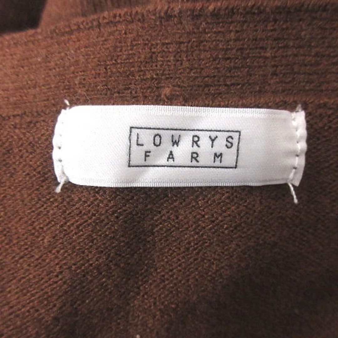 LOWRYS FARM(ローリーズファーム)のローリーズファーム ニット カットソー Vネック 長袖 L 茶 ブラウン レディースのトップス(ニット/セーター)の商品写真