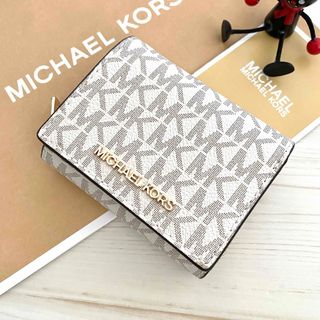 マイケルコース(Michael Kors)の新品 MICHAEL KORS折り財布 ホワイト 三つ折り財布(財布)