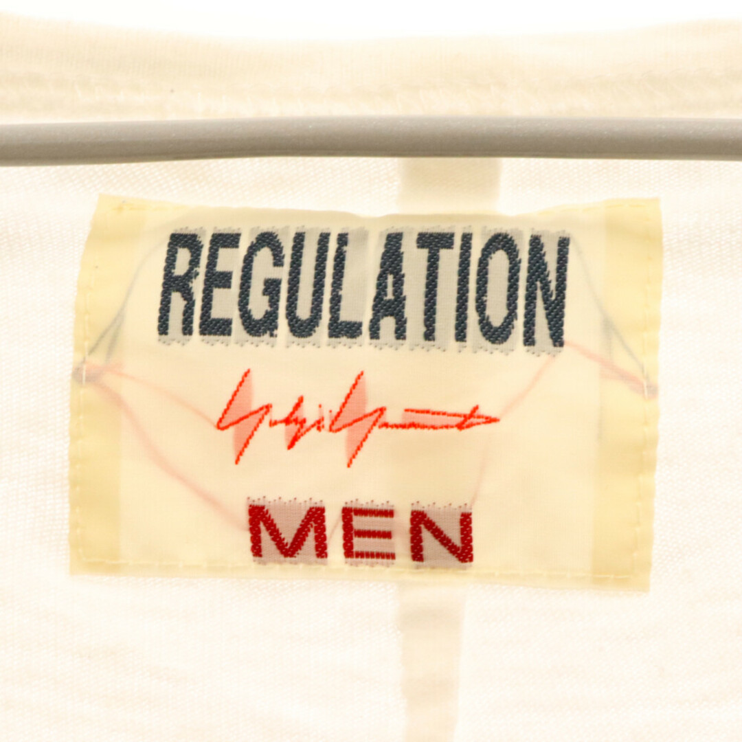 Yohji Yamamoto(ヨウジヤマモト)のREGULATION Yohji Yamamoto MEN レギュレーションヨウジヤマモトメン クルーネック長袖Tシャツ ホワイト HD-T56-076 メンズのトップス(Tシャツ/カットソー(七分/長袖))の商品写真