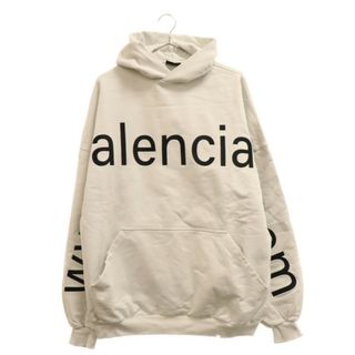 バレンシアガ(Balenciaga)のBALENCIAGA バレンシアガ 23AW ロゴ刺繍プルオーバーパーカー グレー 739024 TOVN9(パーカー)