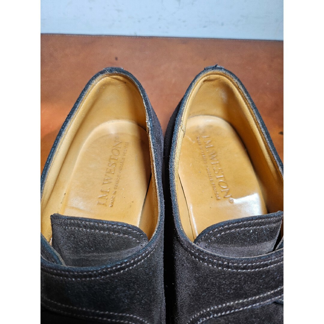J.M. WESTON(ジェーエムウエストン)のJ.M.WESTON  フローラライン　スエードシングルモンクストラップシューズ メンズの靴/シューズ(ドレス/ビジネス)の商品写真