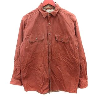 エルエルビーン(L.L.Bean)のエルエルビーン ステンカラーシャツ シャツジャケット 長袖 M 茶 ブラウン(シャツ)