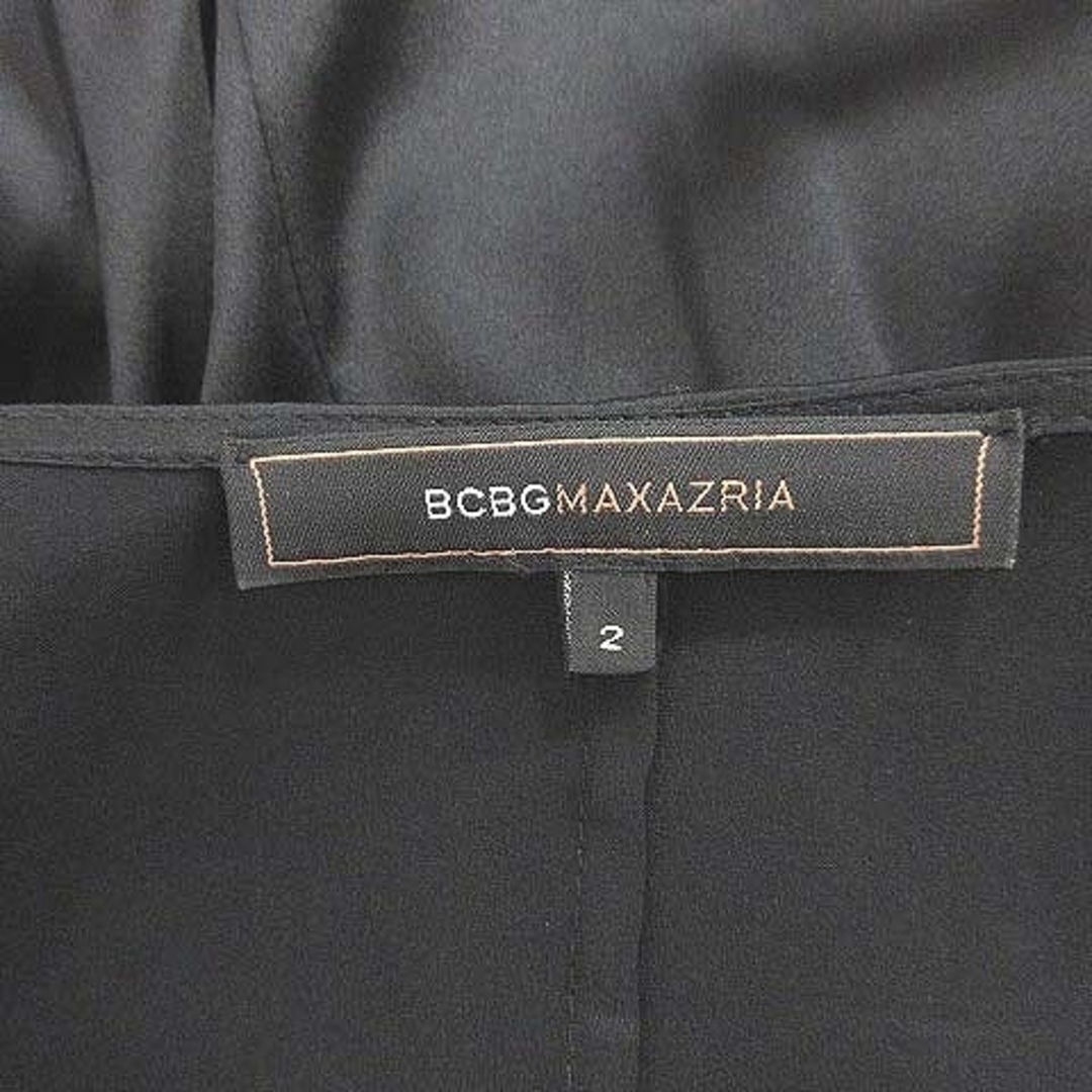 BCBGMAXAZRIA(ビーシービージーマックスアズリア)のビーシービージーマックスアズリア タイトワンピース ひざ丈 半袖 切替 2 黒 レディースのワンピース(ひざ丈ワンピース)の商品写真