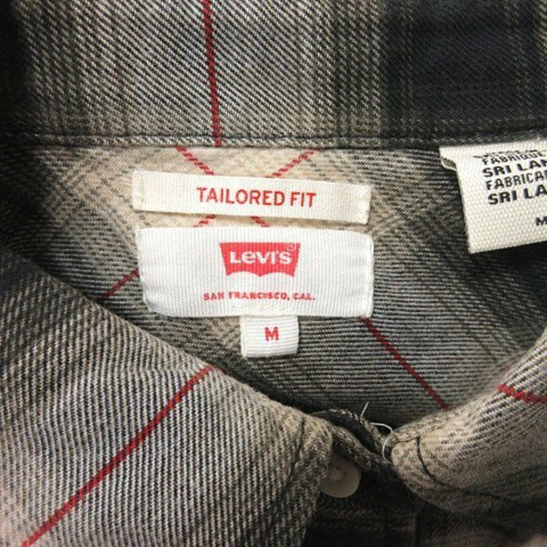 Levi's(リーバイス)のリーバイス シャツ ブラウス チェック 長袖 M 黒 ブラック 白 ホワイト レディースのトップス(シャツ/ブラウス(長袖/七分))の商品写真