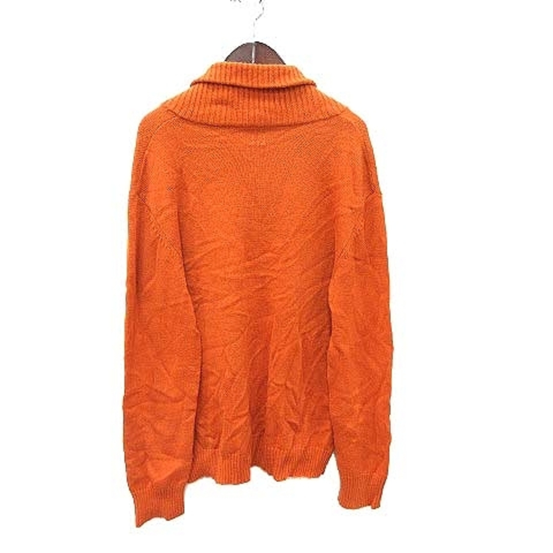 TAKEO KIKUCHI(タケオキクチ)のタケオキクチ ニット セーター 長袖 ショールカラー 切替 リブ 4 オレンジ メンズのトップス(ニット/セーター)の商品写真