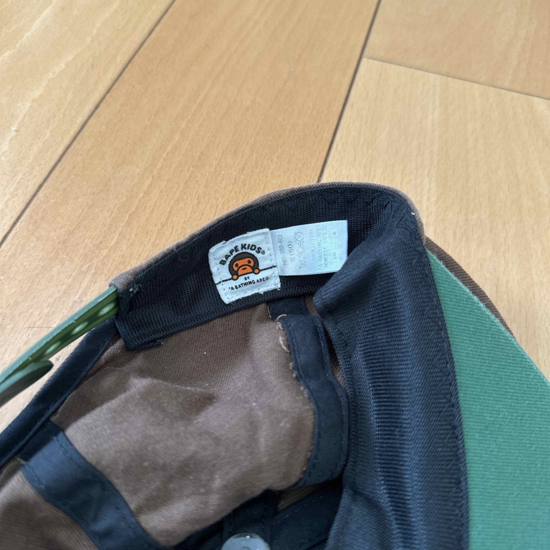 A BATHING APE(アベイシングエイプ)の子供用　キャップ キッズ/ベビー/マタニティのこども用ファッション小物(帽子)の商品写真