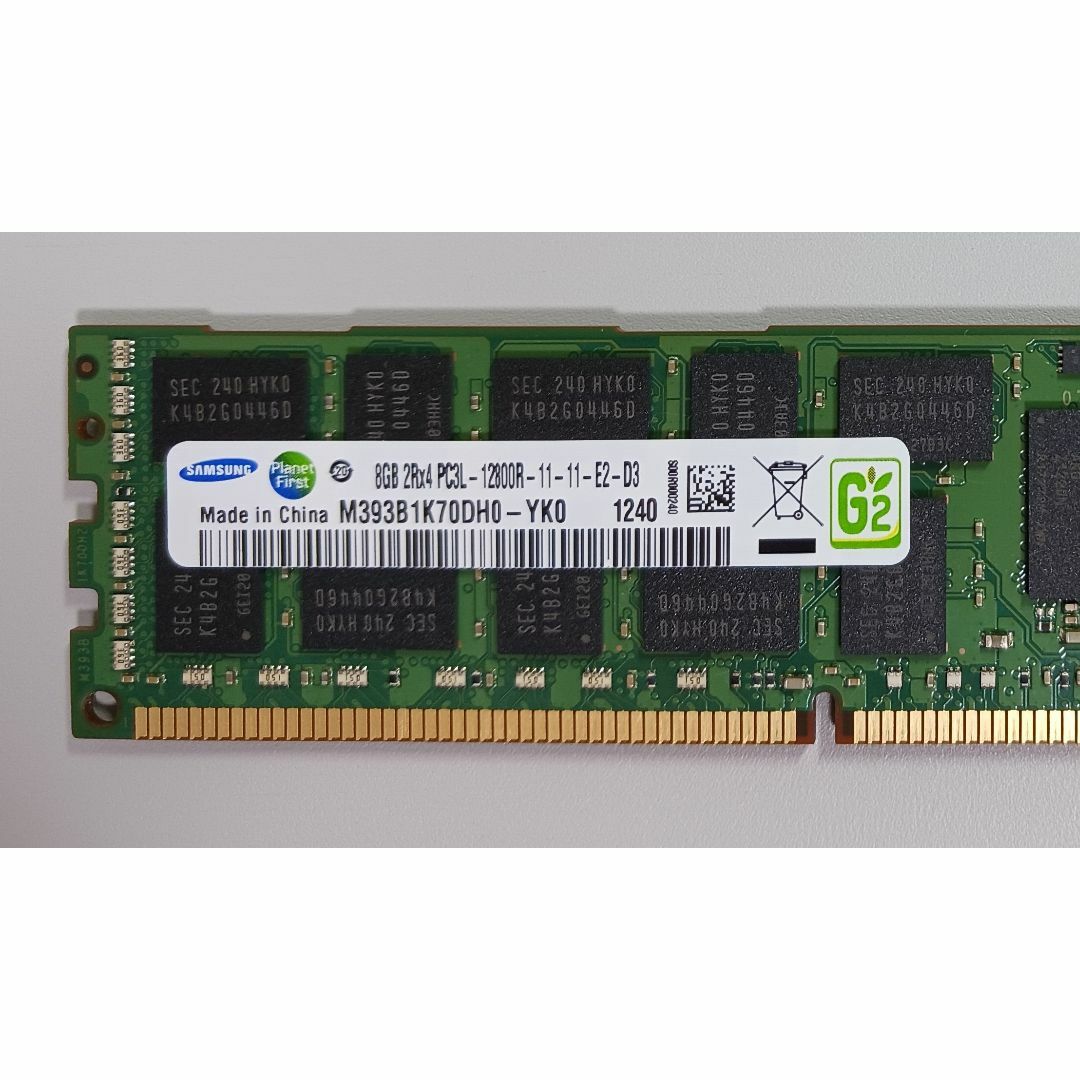 SAMSUNG(サムスン)のサムスン 8GBx2 DDR3 サーバーメモリ スマホ/家電/カメラのPC/タブレット(PCパーツ)の商品写真