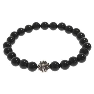 クロムハーツ(Chrome Hearts)のCHROME HEARTS クロムハーツ 8mm BEAD 8mmビーズ CHクロスボール ビーズブレスレット シルバー/ブラック(ブレスレット)