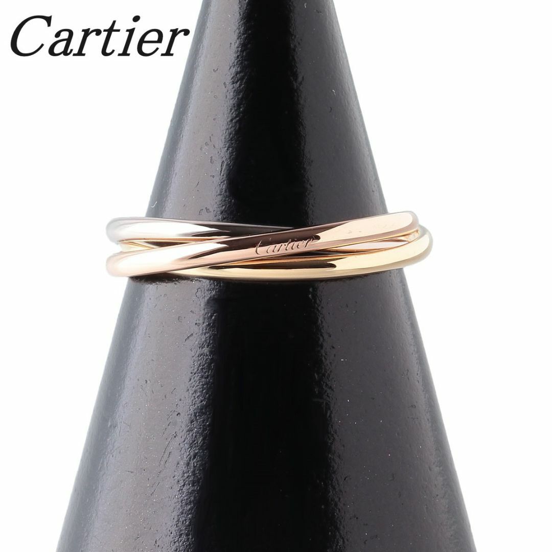 カルティエ トリニティ リング エクストラスモール XS #49 AU750 保証書(2017年) 新品仕上げ済 Cartier【14861】アクセサリー