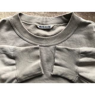 オーラリー(AURALEE)の美品◎AURALEE｜スウェットプルオーバー KHAKI GRAY size:0(トレーナー/スウェット)