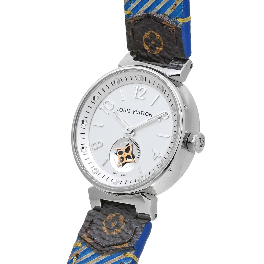 LOUIS VUITTON(ルイヴィトン)の中古 ルイ ヴィトン LOUIS VUITTON Q8J10 シルバー レディース 腕時計 レディースのファッション小物(腕時計)の商品写真