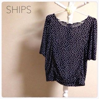 シップス(SHIPS)のドットカットソー◇着画あり(カットソー(半袖/袖なし))