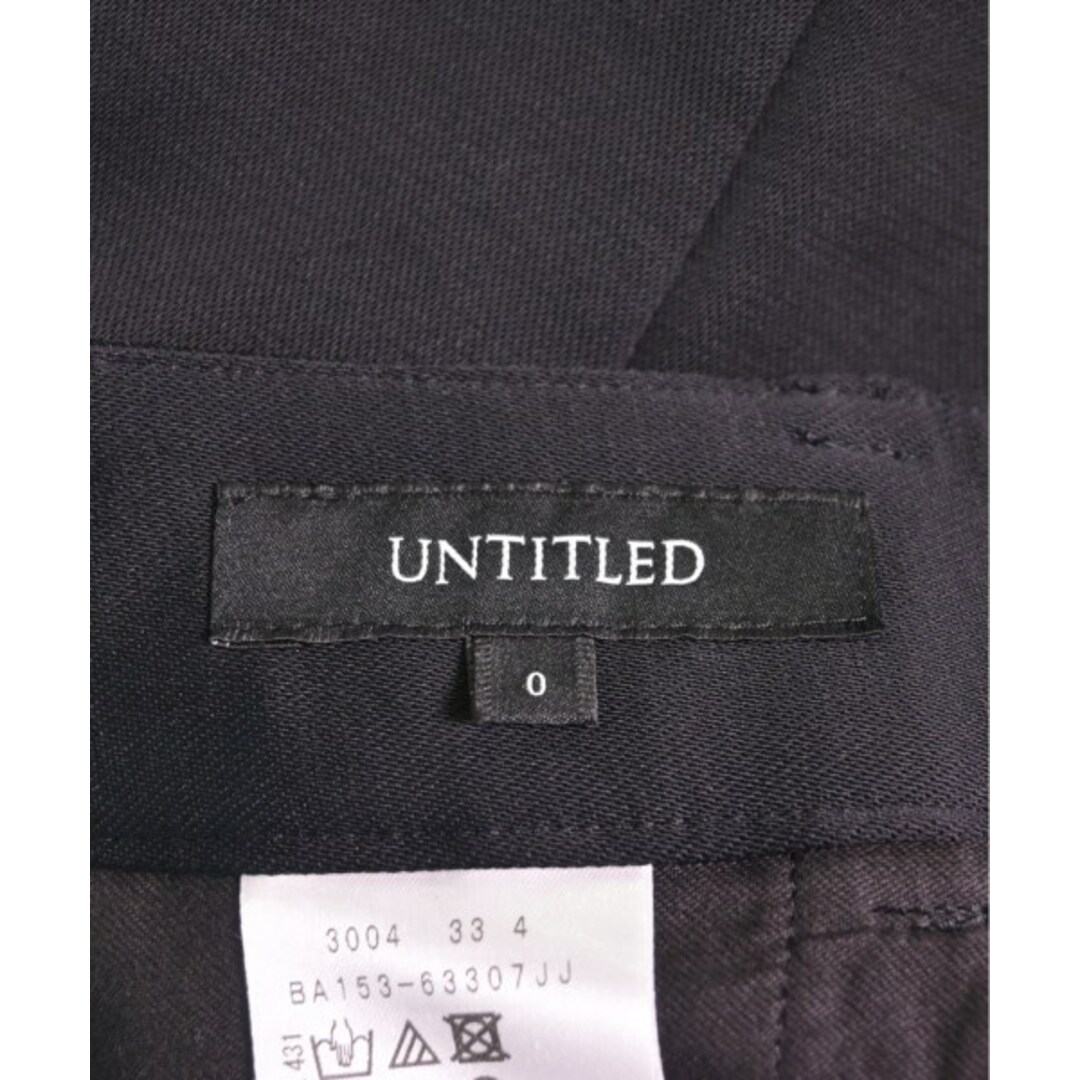 UNTITLED(アンタイトル)のUNTITLED アンタイトル クロップドパンツ 0(XS位) 黒 【古着】【中古】 レディースのパンツ(クロップドパンツ)の商品写真