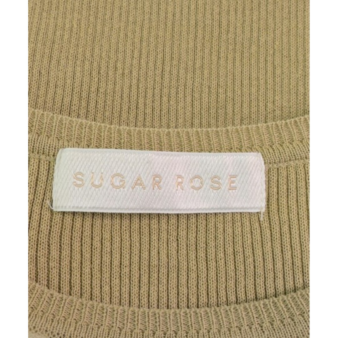 Sugar Rose(シュガーローズ)のSugar Rose シュガーローズ ベスト F ベージュx紺x茶(ストライプ) 【古着】【中古】 レディースのトップス(ベスト/ジレ)の商品写真