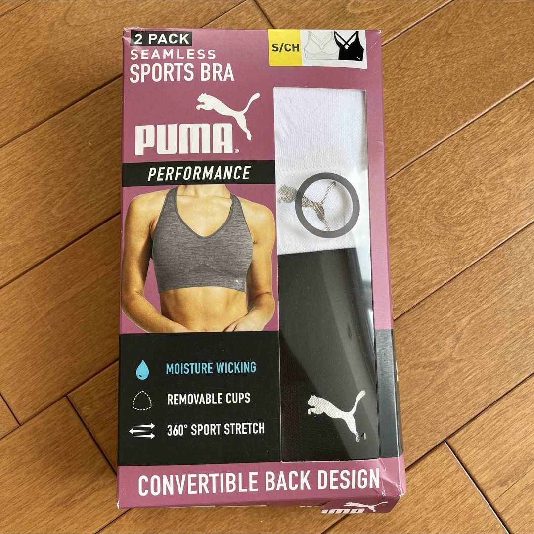 PUMA(プーマ)のスポーツブラジャー⭐️ブラック　ホワイト⭐️2枚入り レディースの下着/アンダーウェア(ブラ)の商品写真