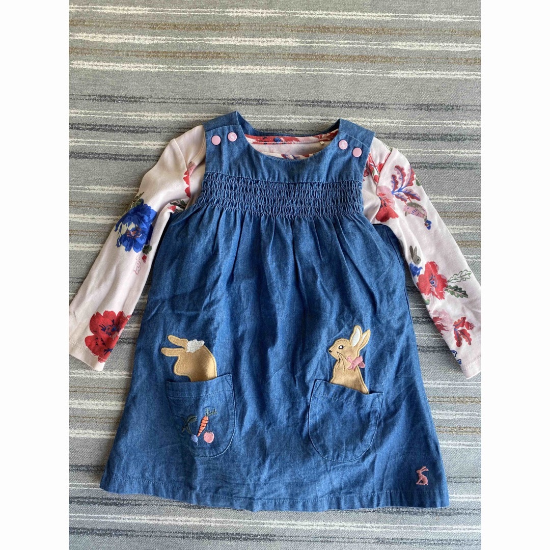 Boden(ボーデン)の★美品★ joules x ピーターラビット　ワンピース　ボディ　9-12m キッズ/ベビー/マタニティのベビー服(~85cm)(ワンピース)の商品写真