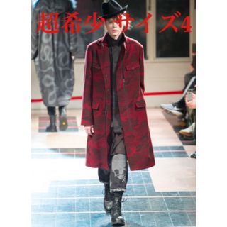 ヨウジヤマモトプールオム(Yohji Yamamoto POUR HOMME)のyohji yamamoto 14aw 赤迷彩メルトンコート　サイズ4(その他)