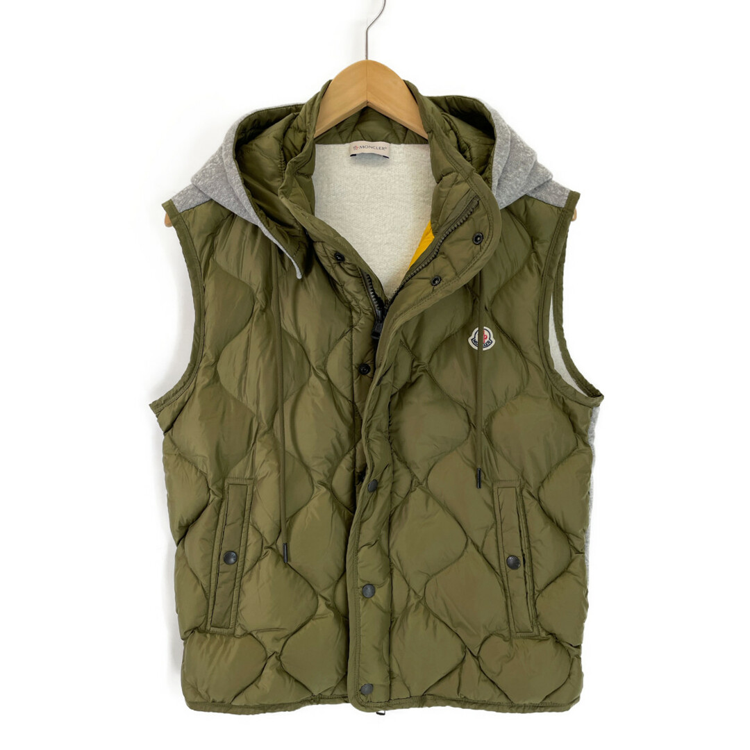 MONCLER(モンクレール)のモンクレール 16年 MAGLIA GILET スウェット切り替えダウンベスト L レディースのジャケット/アウター(ダウンベスト)の商品写真