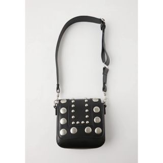 マウジー(moussy)のmoussy STUDS COWBOYバッグ ショルダーバッグ ブラック 美品(ショルダーバッグ)