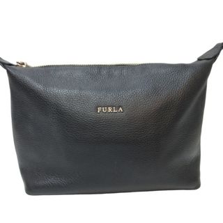 フルラ(Furla)のフルラ シボレザー ポーチ セカンドバッグ クラッチバッグ 黒 ■GY18(ポーチ)