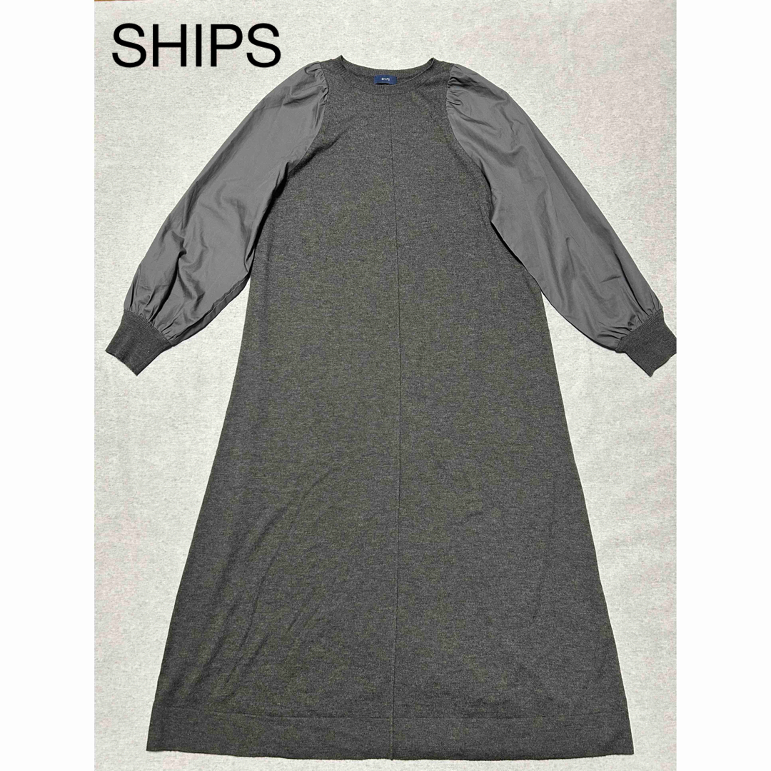 SHIPS(シップス)のSHIPS シップス　布帛コンビニットワンピース レディースのワンピース(ロングワンピース/マキシワンピース)の商品写真