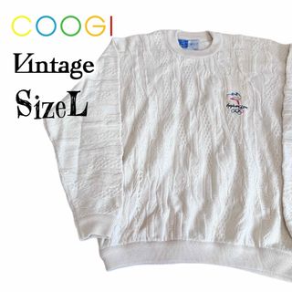 希少サイズL★COOGI クージー シドニーオリンピック 刺繍 3Dニット