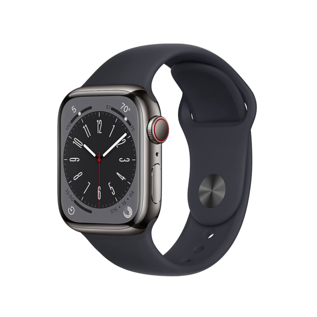 Apple watch 8 グラファイト ステンレス 41mm Cellularメンズ