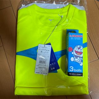 ミズノ(MIZUNO)の卓球用Tシャツとドラえもんボールセット新品(卓球)