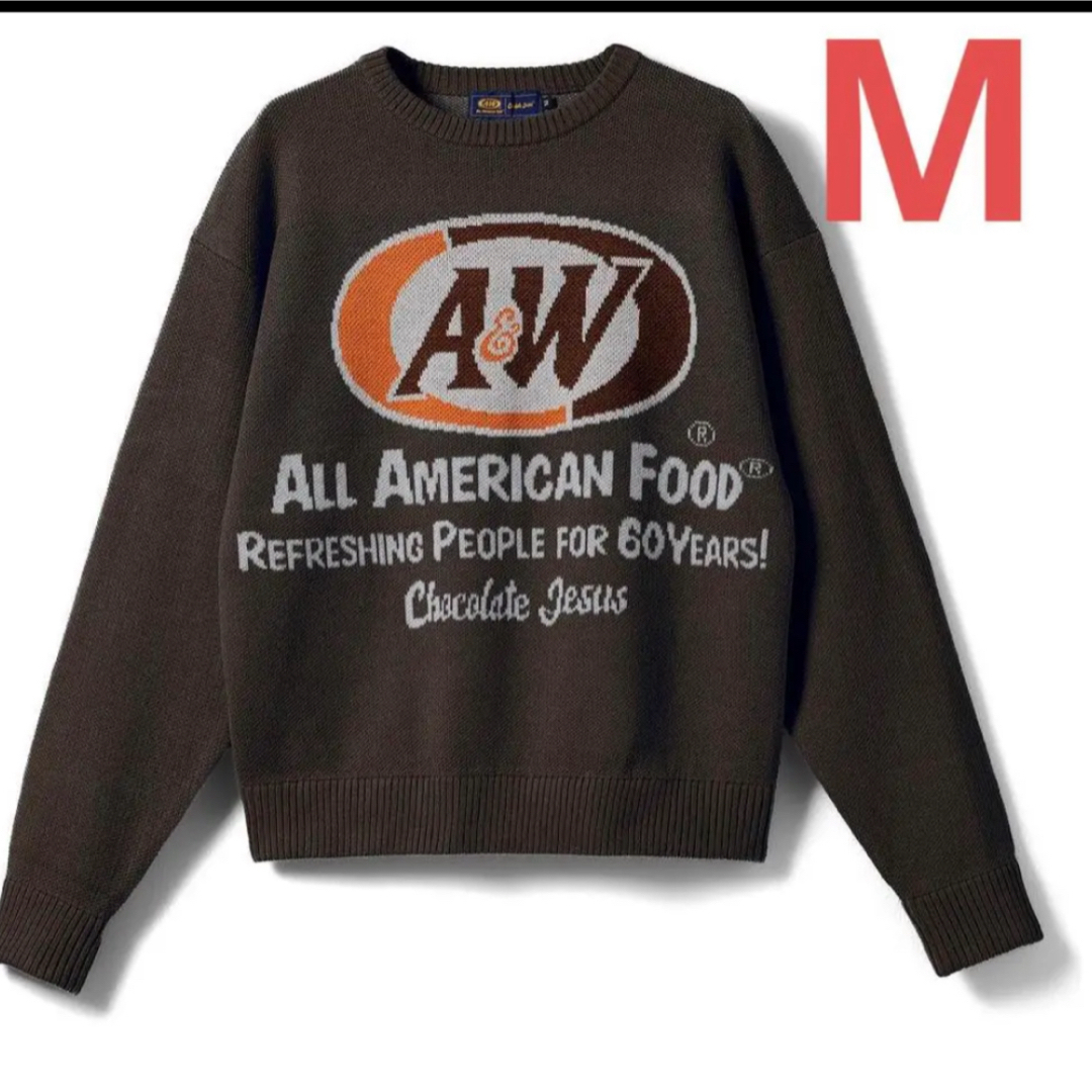 a\u0026w chocolate jesus AWCJ knit sweater