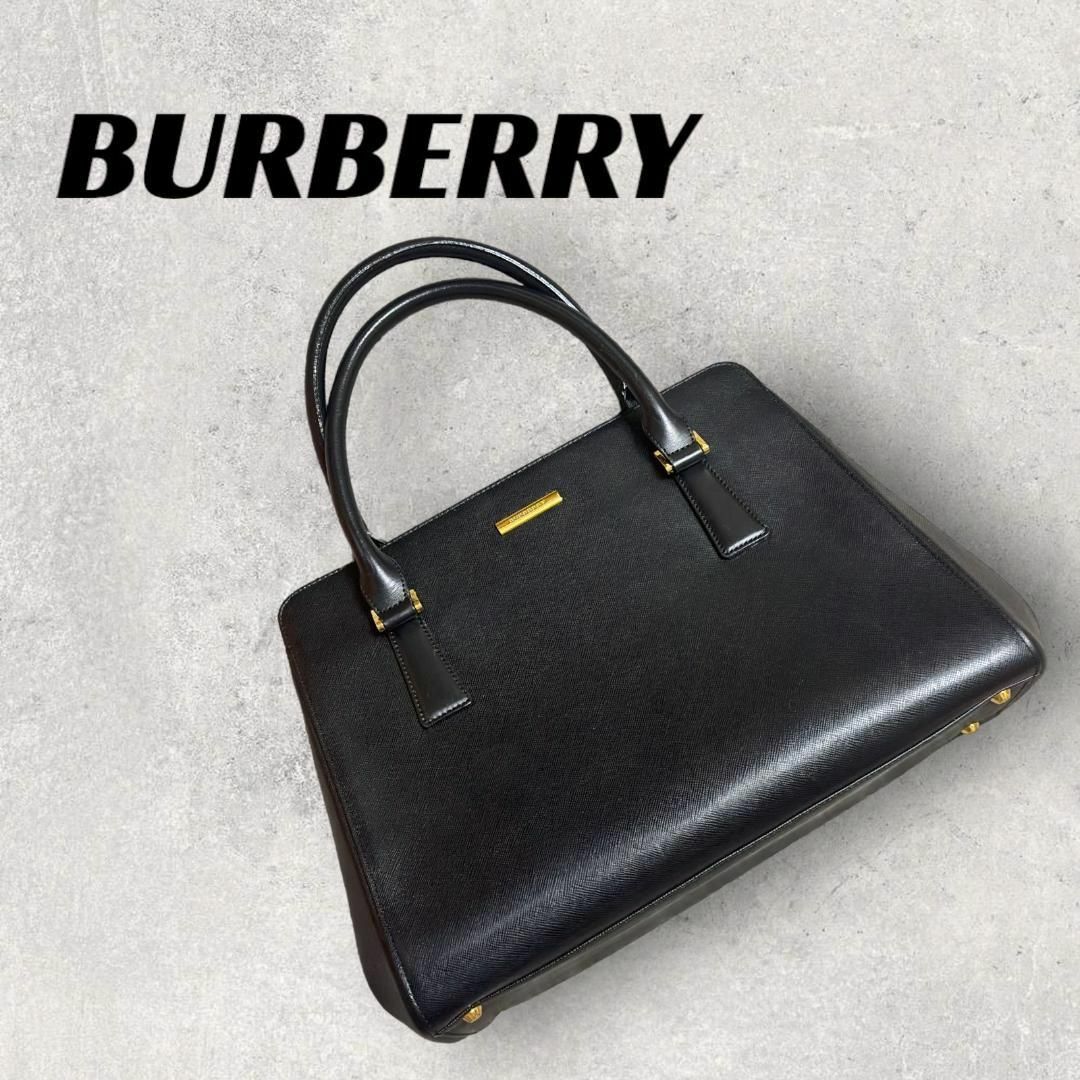 海外正規品・楽天市場店 【美品】BURBERRY ハンドバッグ ブラック