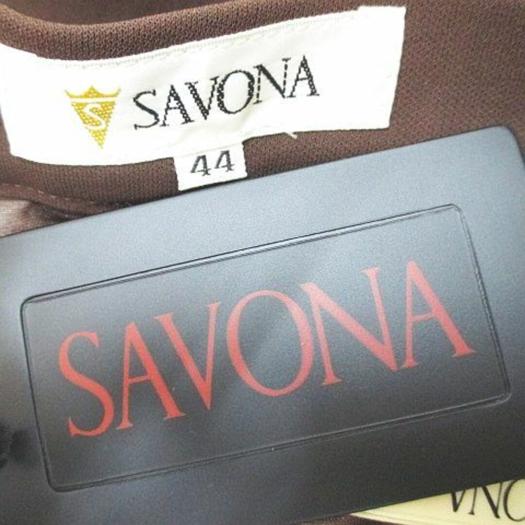 other(アザー)のSAVONA ロング丈 フレアスカート 44 茶系 ブラウン 日本製 裏地 無地 レディースのスカート(ロングスカート)の商品写真