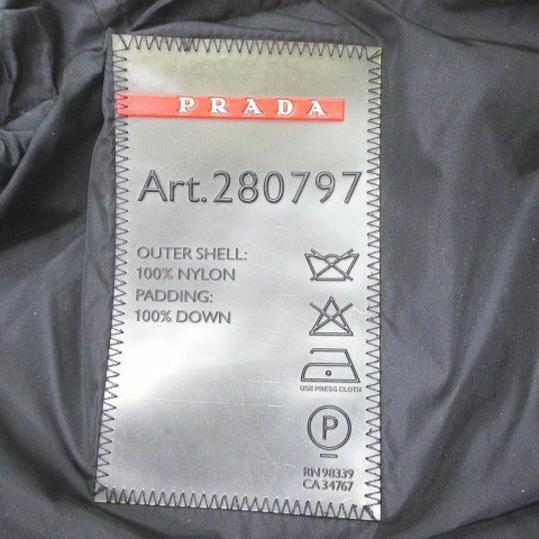PRADA(プラダ)のPRADA 280797 ダウンジャケット 38 黒系 ブラック ダブルジップ レディースのジャケット/アウター(ダウンジャケット)の商品写真