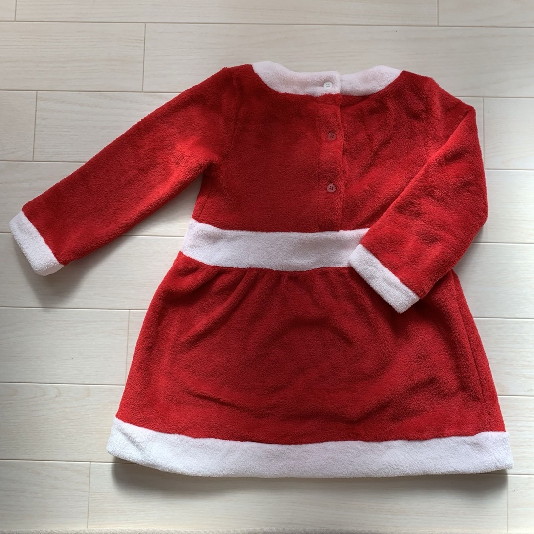 （120）サンタ　ワンピース キッズ/ベビー/マタニティのキッズ服女の子用(90cm~)(ワンピース)の商品写真