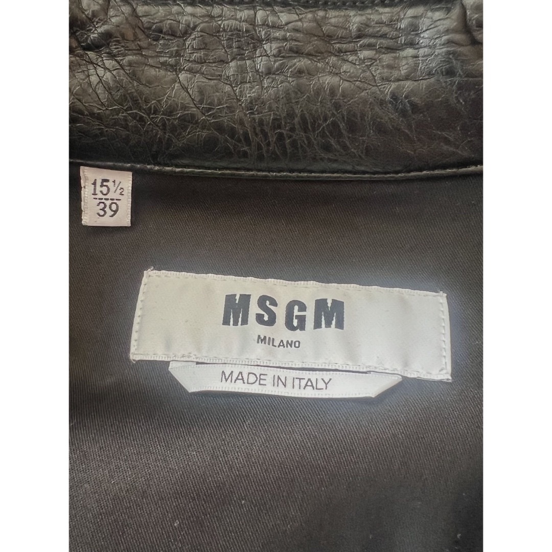 MSGM(エムエスジイエム)のMSGM エムエスジーエム レザー シャツ　39（サイズS） メンズのトップス(シャツ)の商品写真