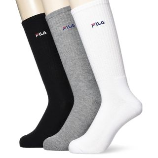 フィラ(FILA)のFILA(フィラ)]3足組ソックス 厚手　クルー丈 総パイル 25-27cm(ソックス)