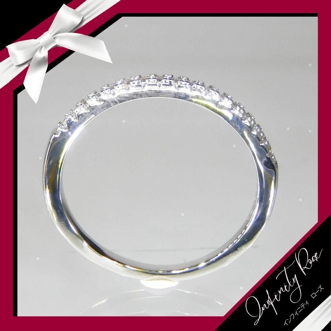 （R012S）25号　シルバー小粒ジルコニア繊細な極細リング　エンゲージリング レディースのアクセサリー(リング(指輪))の商品写真
