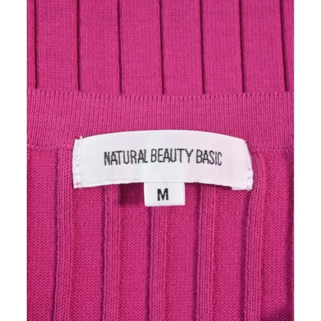 NATURAL BEAUTY BASIC(ナチュラルビューティーベーシック)のNATURAL BEAUTY BASIC ニット・セーター M ピンク 【古着】【中古】 レディースのトップス(ニット/セーター)の商品写真