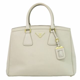 プラダ(PRADA)の本物 プラダ PRADA サフィアーノ レザー トートバッグ ハンドバッグ グレー BN2402 Saffiano バッグ 中古(トートバッグ)