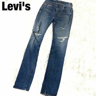 リーバイス(Levi's)のリーバイス　ジーンズ　ブルー　W28 L36　551ZXX　デニム　ダメージ(デニム/ジーンズ)