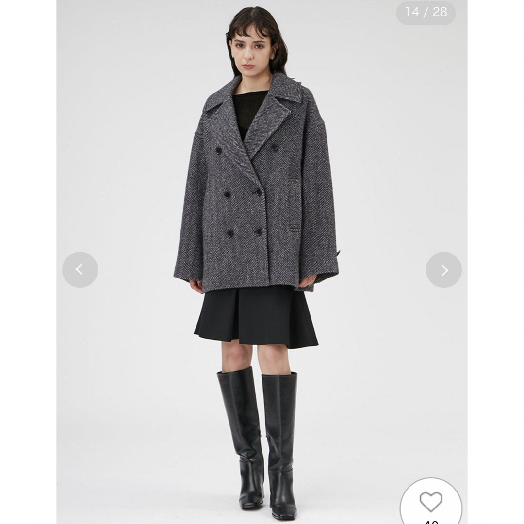 FRAY I.D - 新品未使用タグ付き FRAY I.Dヘリンボーンピーコート FRAY I.D - 新品未使用タグ付き FRAY I.Dヘリンボーンピーコート
