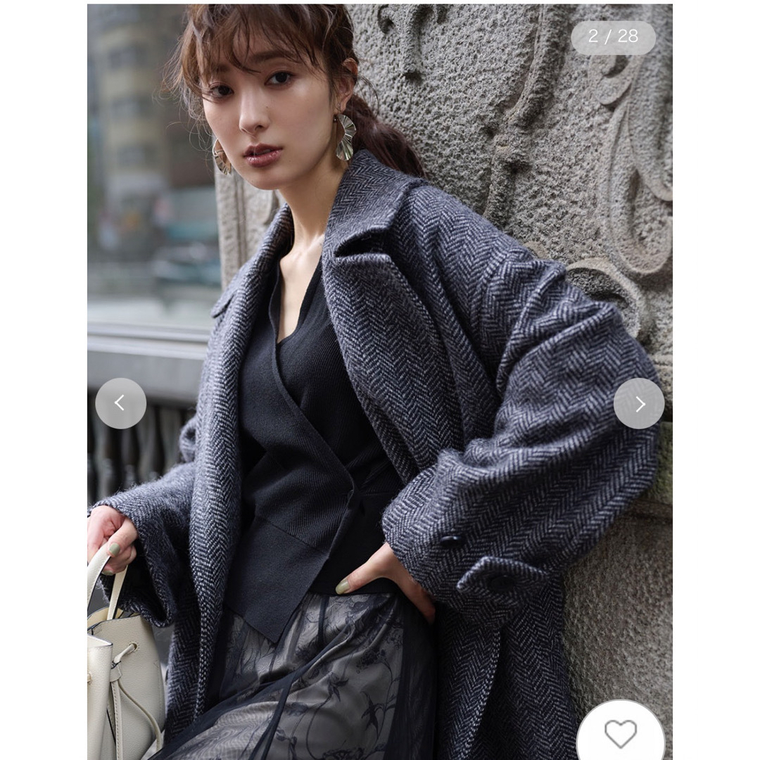 FRAY I.D - 新品未使用タグ付き FRAY I.Dヘリンボーンピーコート FRAY I.D - 新品未使用タグ付き FRAY I.Dヘリンボーンピーコート