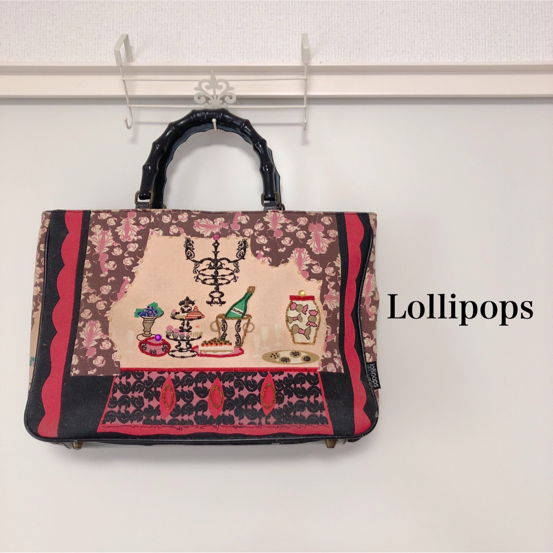 フランス製　lollipops ロリポップ　ハンドバッグ　レトロ　アンティーク レディースのバッグ(ハンドバッグ)の商品写真