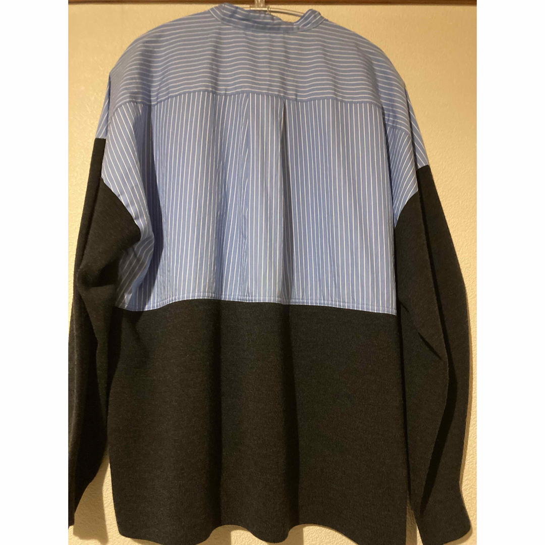 ENFOLD(エンフォルド)の2023AW ENFOLD SHIRT×KNIT PULLOVER レディースのトップス(ニット/セーター)の商品写真