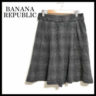 バナナリパブリック(Banana Republic)の【美品】バナナリパブリック カジュアル 秋冬 ウール混 ミニスカート フレア(ミニスカート)