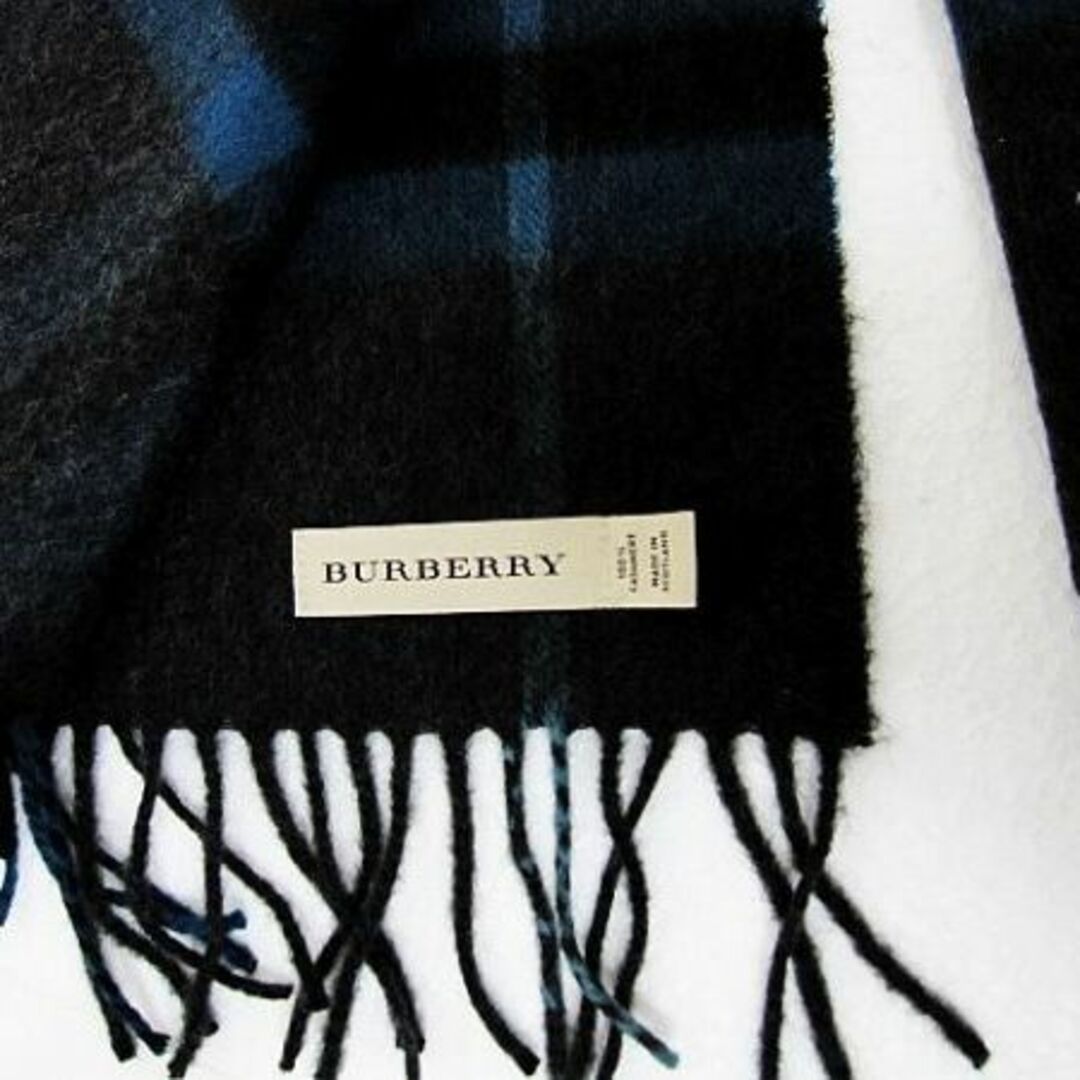 BURBERRY(バーバリー)の【極美品】英国製 バーバリー カシミア100％ マフラー チェック柄 男女兼用  レディースのファッション小物(マフラー/ショール)の商品写真