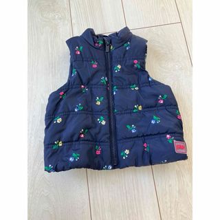 ベビーギャップ(babyGAP)のbaby GAP 花柄ダウンジャケット　サイズ90 キッズ ベビー　フードなし(ジャケット/上着)