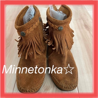ミネトンカ(Minnetonka)のMinnetonka ミネトンカ フリンジショートブーツ292 6(23㎝)(ブーツ)
