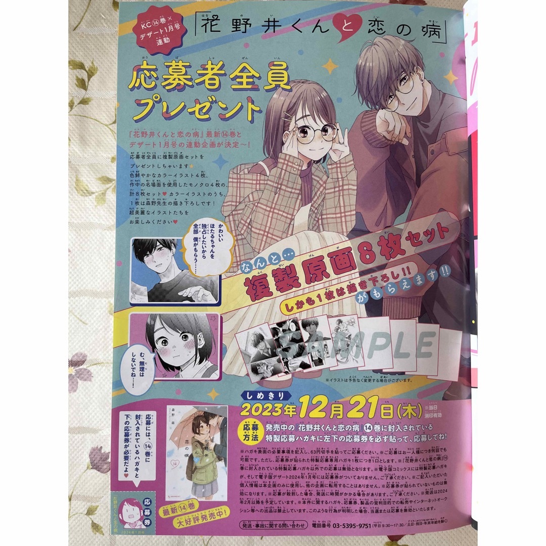 講談社(コウダンシャ)のデザート１月号　応募券 エンタメ/ホビーの雑誌(アート/エンタメ/ホビー)の商品写真