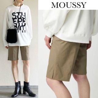 moussy - マウジー センターシーム ハーフ パンツ　ベージュ